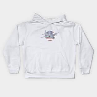 Air Force C-130 Hercules with US Flag Kids Hoodie